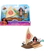 Disney Princess Moana Small Doll &amp; Boat Playset with Floating Boat Vehic... - £36.06 GBP