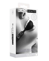 Shots Ouch Black &amp; White Silicone Ball Gag - Black - £17.10 GBP