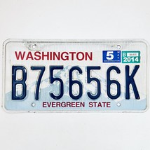 2014 United States Washington Evergreen Passenger License Plate B75656K - £14.68 GBP