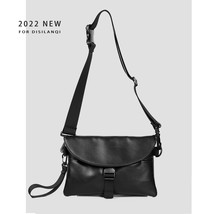  Hip Hop Mini Men&#39;s Shoulder Bag Chest Bag Small Saddle Bag Backpack PU Leather - £24.05 GBP