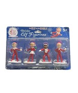 ELF ON THE SHELF HOLIDAY ELF FIGURINE SET FOF 4 CHIPPEY, SNOWFLAKE, ZARF... - $20.00