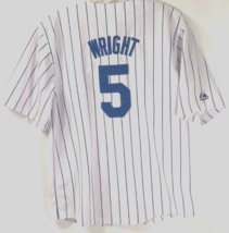 $10 David Wright #5 New York Mets MLB White Vintage Boys Pinstripe Jersey 14/16 - £8.98 GBP