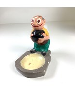 Vintage Plaster or Chalkware Bowling Bowler Key Change Dish Vanity Dress... - $512.82 MXN