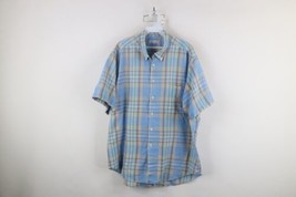 Vintage 80s Levis Mens XL Faded Rainbow Plaid Short Sleeve Button Down Shirt - £30.54 GBP