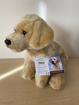 Golden Yellow Labrador 12" toy dog as is or with personalised tag, gift wrapped - $40.00+