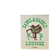 Vintage Matchbook Sabre &amp; Saddle Lounge Prentiss Motel Natchez MS Full U... - $193.66 MXN