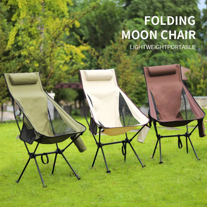 New Upgraded Outdoor Folding Chair Ultralight Aluminiu Alloy Camping Chair 150KG - £25.54 GBP+