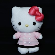 Hello Kitty Cafe HKC Chef 8&quot; Stuffed Plush Pink Sanrio 2021 NO COFFEE CUP Flaws - $17.83