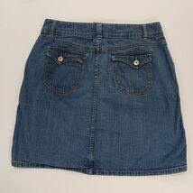 Faded Glory FL39101BD Women's Blue Cotton Denim Skirt Size 12 Waist 32" image 2