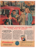 1940&#39;s Studebaker youngsters kept it clean all summer  print ad fc2 - $20.90