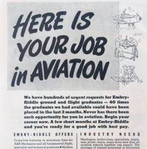 1948 Embry Riddle Aviation School Advertisement Flying Training Vintage ... - $469.08 MXN