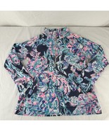 Lilly Pulitzer Sweatshirt Womens Medium Skipper Popover 1/2 Zip Pullover... - $59.38