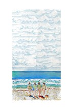Betsy Drake The Girls Walking Beach Towel - £47.70 GBP