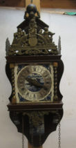 Vintage Franz Hermle Clock HOLLAND made with German parts wood &amp; Brass - $482.26