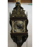 Vintage Franz Hermle Clock HOLLAND made with German parts wood &amp; Brass - $482.26