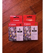 Canon BCI-6 Black Ink Cartridge 4705A003 Genuine New Lot Of 2 New - $19.77