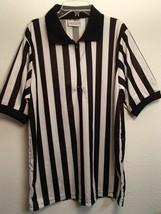 Pro Down Official Black &amp; White Stripe Referee / Umpire Jersey, Medium - $11.95