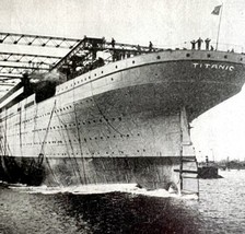 Launching Of SS Titanic 1912 White Star Line Nautical History Disaster DWZ4E - £39.86 GBP