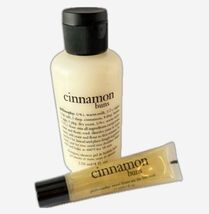 Philosophy Cinnamon Buns Shower Gel 4 oz and Lip Shine Gloss .5oz Set New - €59,13 EUR