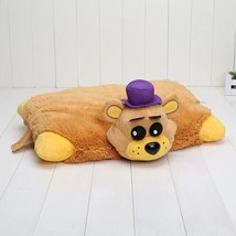 FNAF Plush YELLOW BEAR Stuffed Animal Pillow Pet 43cmx30cm Plushies 2in1 Cushion - £29.81 GBP