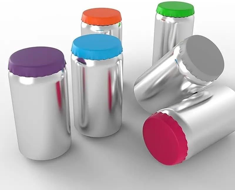 6 Pack Silicone Soda Can Cover, Emptycolor Reusable Soda Can Lids to Keep Carbon Item image 6
