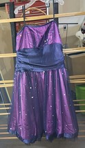 Purple Blondie Nites Dress Size 1 Black Tulle Underlay - £47.68 GBP