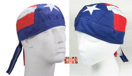 PUERTO RICO Flag FITTED TIED BANDANA w/Ties DOO RAG Head Wrap Skull Cap ... - $8.99