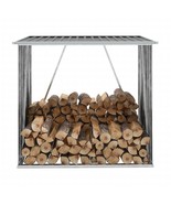  Garden Log Storage Shed Galvanized Steel 64.2&quot;x32.7&quot;x60.6&quot; Anthracite - $194.84 CAD