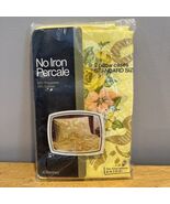 Vintage JC Penney Percale Orange Yellow Floral Standard Pillowcases Cott... - $361.21 MXN