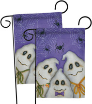 3 Ghosts Garden Flags Pack Halloween 13 X18.5 Double-Sided House Banner - $28.97