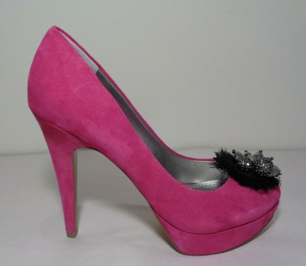 bcbg bcbgeneration size 8 m scottie fuchsia suede heels new women's shoes