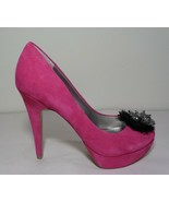 BCBG BCBGeneration Size 8 M SCOTTIE Fuchsia Suede Heels New Women&#39;s Shoes - £23.02 GBP