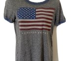 LOL Vintage T Shirt Womens Gray Size S Patriotic USA United States America - £6.46 GBP