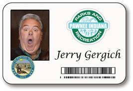 JERRY GERGICH from Parks and Recreation pin Fastener Name Badge Hallowee... - £12.78 GBP