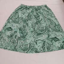Maggie Sweet RN#120463 Women's Green Paisley A-Line Pull-On Skirt Size XL image 2