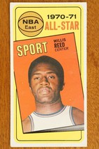 Vintage 1970-71 TOPPS #110 All Star Willis Reed Center Basketball Card - £7.77 GBP