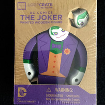 DC Comics Collectible Loot Crate Exclusive THE JOKER Painted Wood Figure Sealed - £16.15 GBP