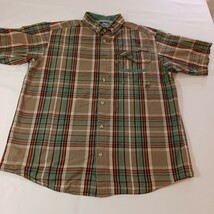 Columbia PHG Men's Sz L Brown Plaid Vented Short Sleeve Button-Down Shirt HM0025 image 8