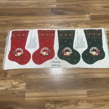 Vintage Christmas Stocking Hallmark Wamsutta Cut and Sew Quilted Set of 2  - $18.99