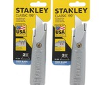 2 Stanley Fixed Blade Utility Box Knife Blade Cutter ~ New V25 - $17.75