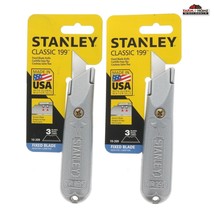 2 Stanley Fixed Blade Utility Box Knife Blade Cutter ~ New V25 - £14.18 GBP