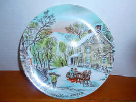 Currier &amp; IvesCountry Christmas Winter Plate - $15.00