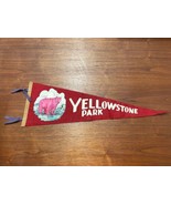 Vintage Yellowstone National Park Travel Souvenir Pennant KG JD - $29.69