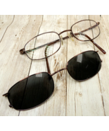 Private Jockey Club Easyclip Titanium Eyeglasses FRAMES w/Clip-Ons 52-21... - $98.95