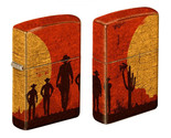 Zippo Lighter - Cowboys at Sunset 540 Fusion Tumbled Brass Finish - 855945 - $45.99