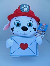 Just Play Nickelodeon Paw Patrol Marshall Holding V-day Envelope Dog Plush 12&quot; - £16.44 GBP