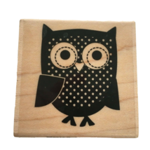 Hampton Art Owl Rubber Stamp Janet Dunn Animal Nature Polka Dots Card Ma... - £3.98 GBP