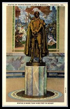 INDIANA Postcard - Vincennes, Statue of George Rogers Clark in Memorial G15 - $2.96