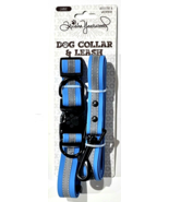 Trisha Yearwood Large Blue Reflective Dog Collar And Leash - $27.99