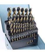 29Pcs Drill Bit Set, 135 Degree Tip High Speed Steel with Black and Gold... - $54.19 CAD
